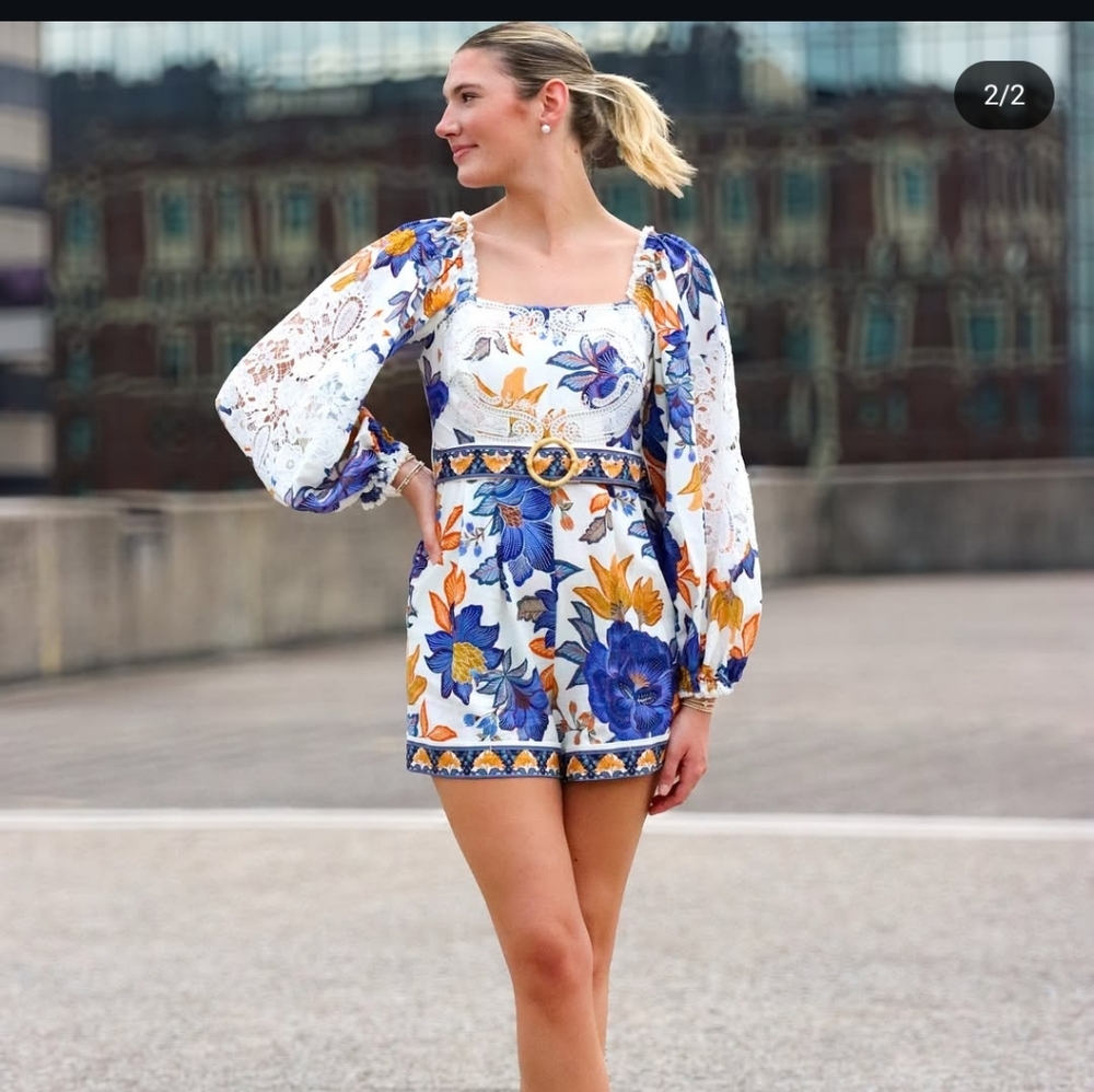 Farm Rio Floral Romper - Picture 5 of 8